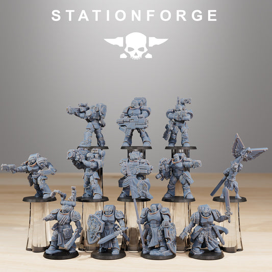 Socratis Reinforcers - Set of 12 | DnD Miniatures  | Wargame Proxy Minis | Sci-Fi | Cyberpunk