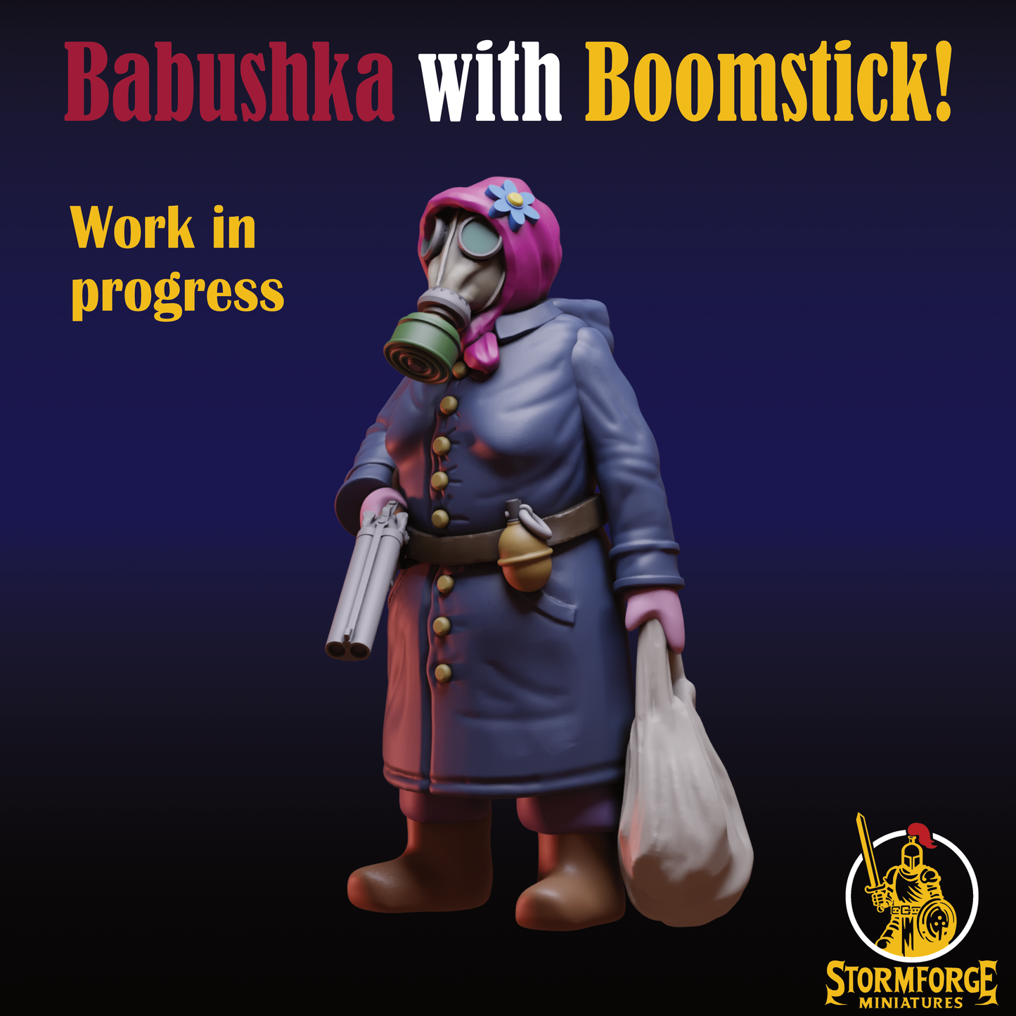 Babushka with Boomstick (unpainted)