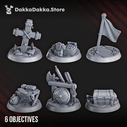 25mm Objectives Steel Union - Set of 6