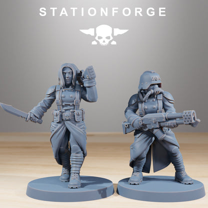 GrimGuard Sisters of War - Set of 10 | DnD Miniatures  | Wargame Proxy Minis | Sci-Fi | Cyberpunk