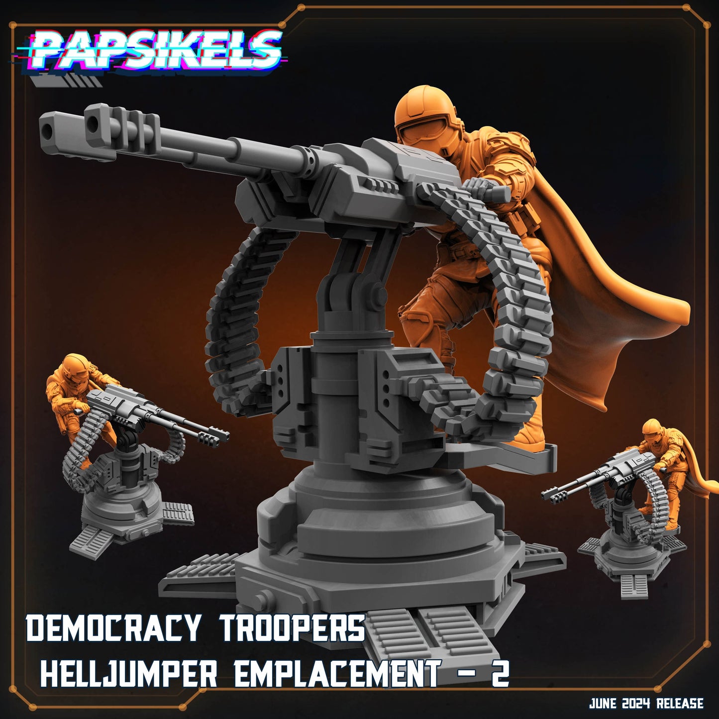 Democracy Troopers HellJumper Emplacement - v2 - With Trooper