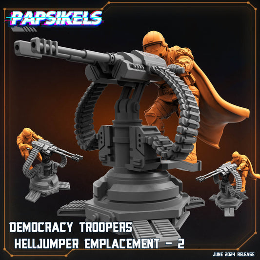 Democracy Troopers HellJumper Emplacement - v2 - With Trooper