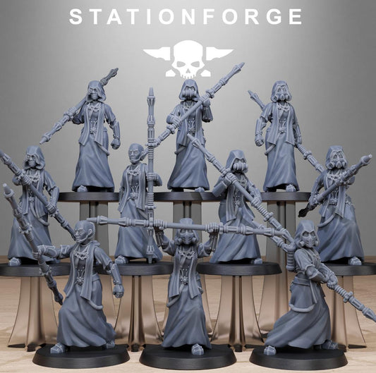 Scavenger Sister Priests - Set of 10 | Grimdark | Sci-Fi Future | Tabletop Wargaming