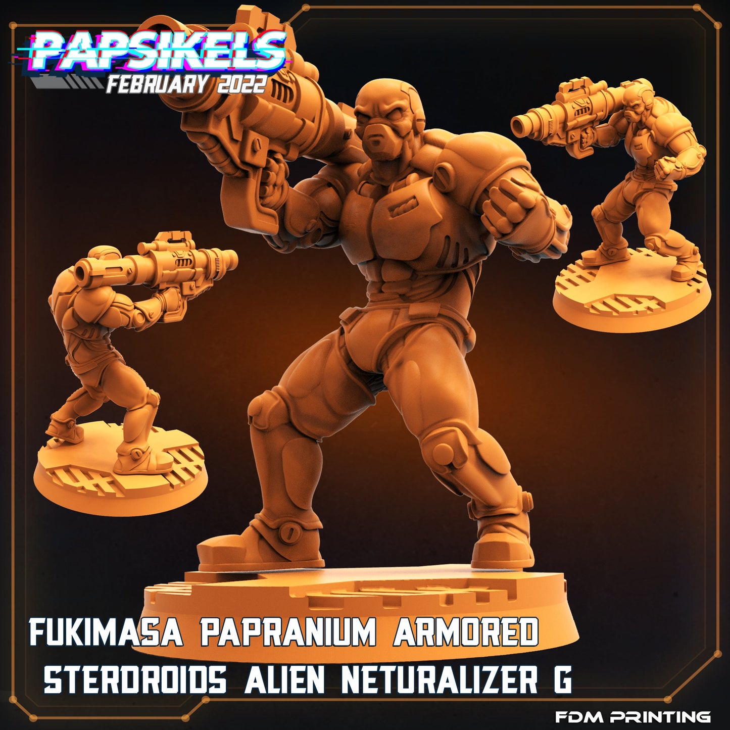 Fukimasa Papranium Armored Sterdroids Alien Neutralizer - G  | Tabletop Miniature | Sci-Fi | Cyberpunk
