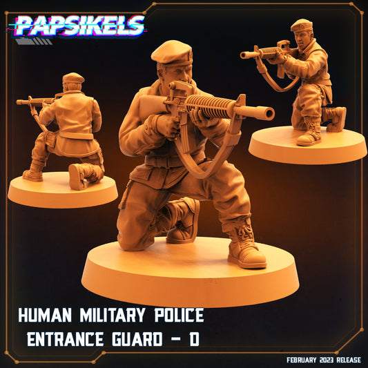 Military Police Entrance Guard D - Resin 3D Print Alien Miniature | RPG | Sci fi | Cyberpunk | Role Playing | DnD | Papsikel Star Entrance
