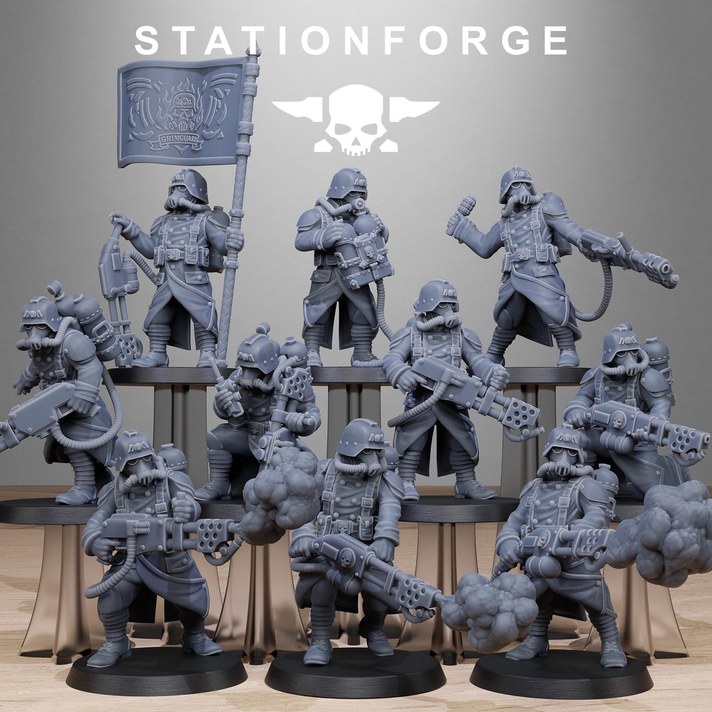 GrimGuard Flamers - Set of 10 | Grimdark | Sci-Fi Future | Tabletop Wargaming