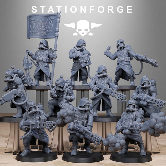 GrimGuard Flamers - Set of 10 | Grimdark | Sci-Fi Future | Tabletop Wargaming