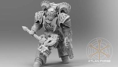 Dragon Knights - Modular Set of 5 | DnD Miniatures | Wargame Proxies | Tabletop Miniature | Sci-Fi