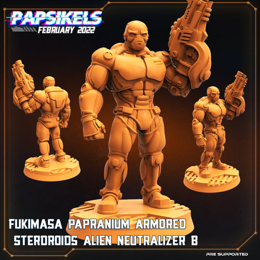 Fukimasa Papranium Armored Sterdroids Alien Neutralizer - B  | Tabletop Miniature | Sci-Fi | Cyberpunk