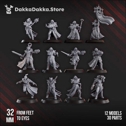 Liquidation Team of Ordine Vendetta - Set of 12 | Grimdark | Sci-Fi Future | Tabletop Wargaming