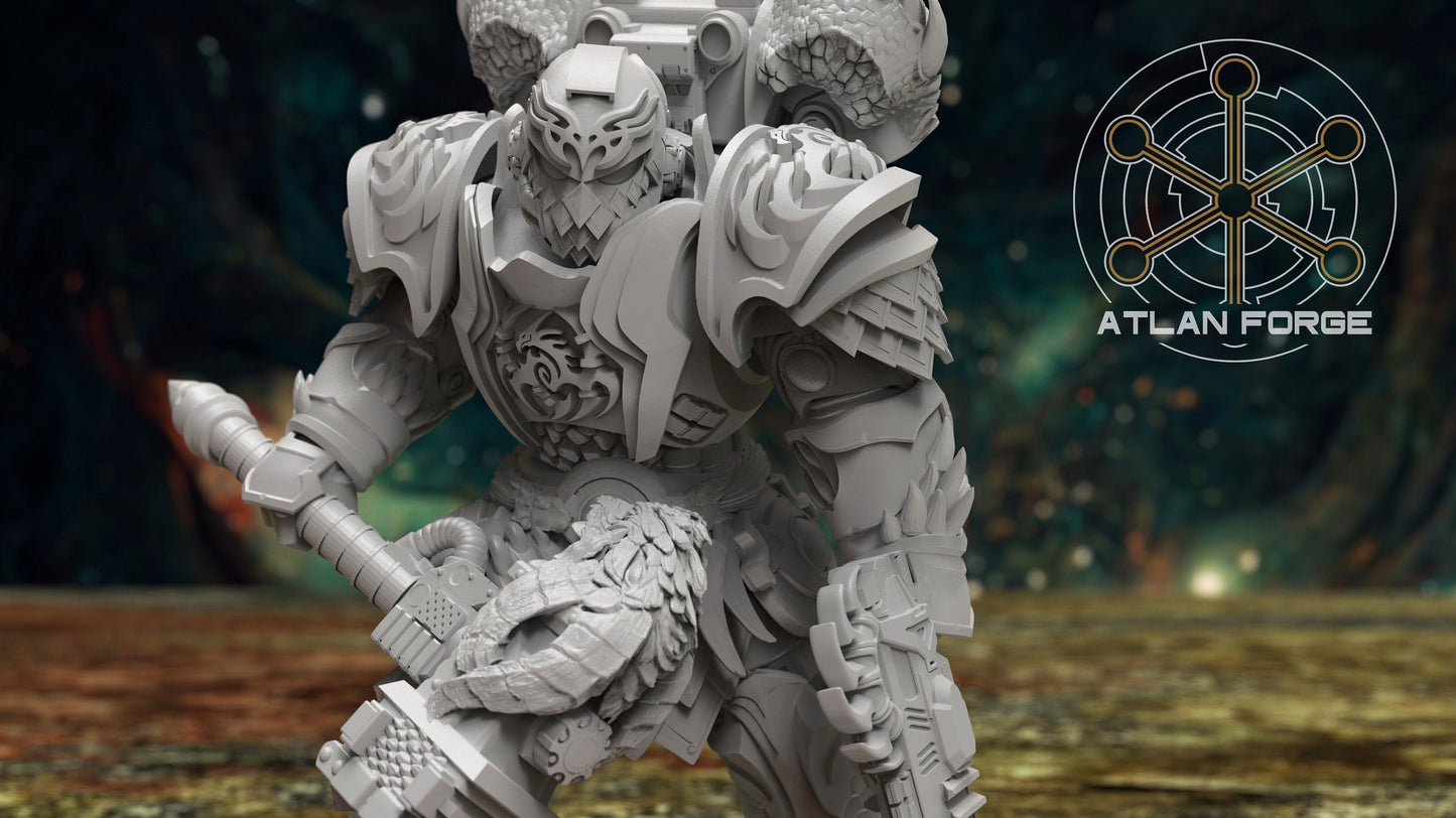 Dragon Knights - Modular Set of 5 | DnD Miniatures | Wargame Proxies | Tabletop Miniature | Sci-Fi