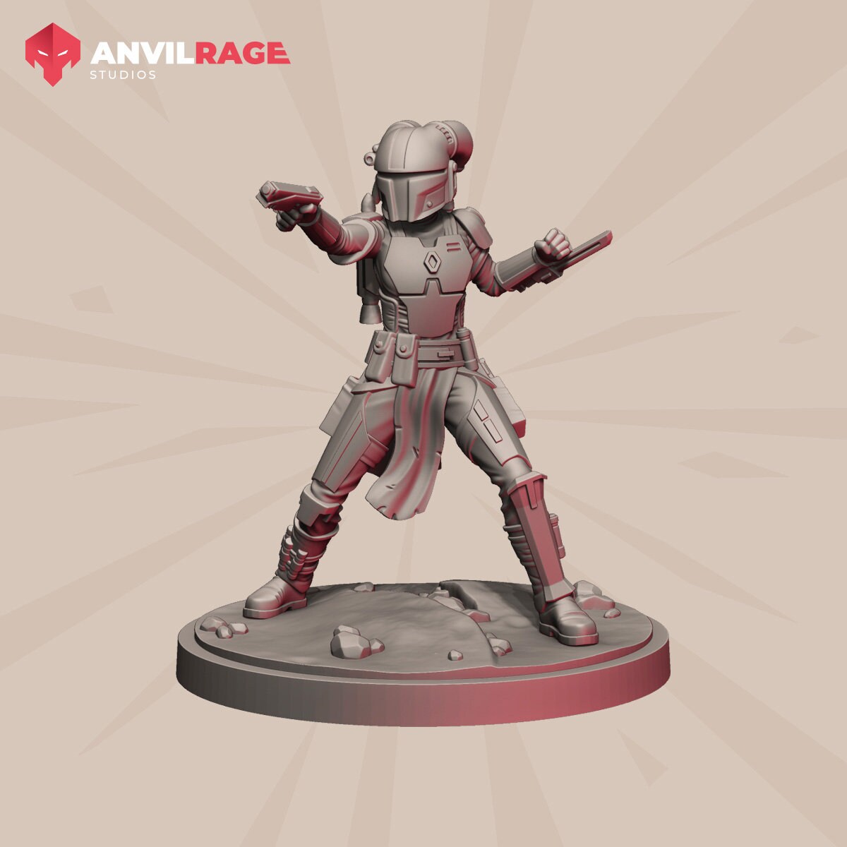 Shattered Hero - Mercenary Alien Girl | Anvilrage | 40mm | SW Shatterpoint | DnD Miniatures | Tabletop Gaming | Sci-Fi | SW Miniatures