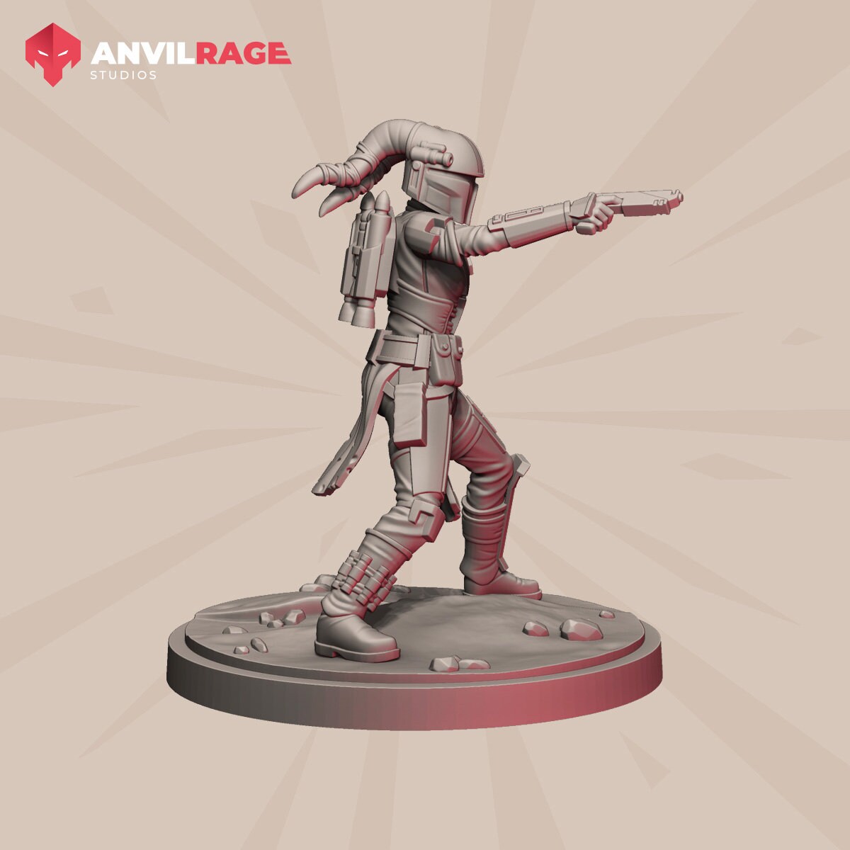 Shattered Hero - Mercenary Alien Girl | Anvilrage | 40mm | SW Shatterpoint | DnD Miniatures | Tabletop Gaming | Sci-Fi | SW Miniatures