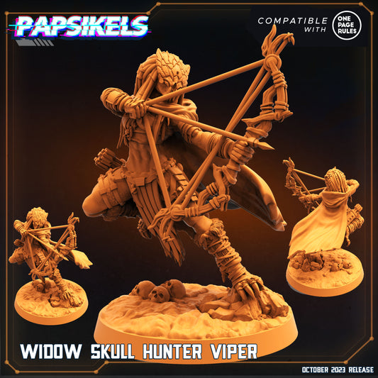 Widow Skull Hunter Viper | DnD Miniatures | Tabletop Gaming | Tabletop Miniature | Sci-Fi | Cyberpunk