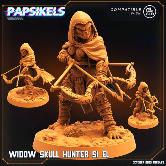 Widow Skull Hunter Siel | DnD Miniatures | Tabletop Gaming | Tabletop Miniature | Sci-Fi | Cyberpunk