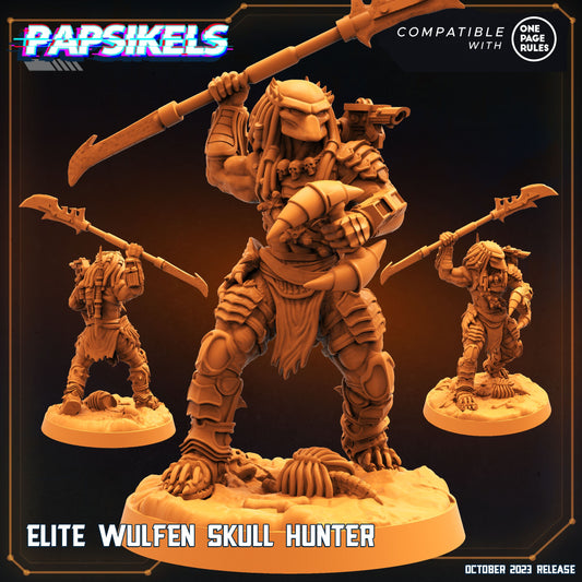 Elite Wulfen Skull Hunter | DnD Miniatures | Tabletop Gaming | Tabletop Miniature | Sci-Fi | Cyberpunk