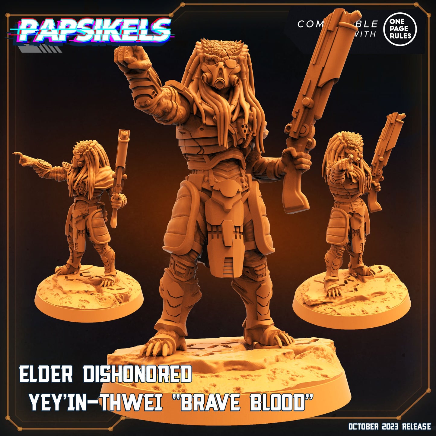 Elder Dishonored Yeyin-Thwei Brave Blood | DnD Miniatures | Tabletop Gaming | Tabletop Miniature | Sci-Fi | Cyberpunk