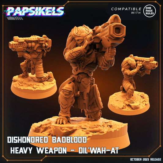 Dishonored Badblood Heavy Weapon - Dilwahat | DnD Miniatures | Tabletop Gaming | Tabletop Miniature | Sci-Fi | Cyberpunk