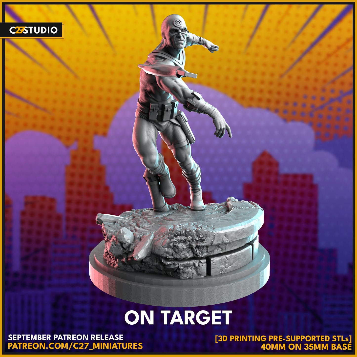 On Target | 40mm Crisis Protocol | Tabletop Gaming | Tabletop Miniature | Superhero | MCP