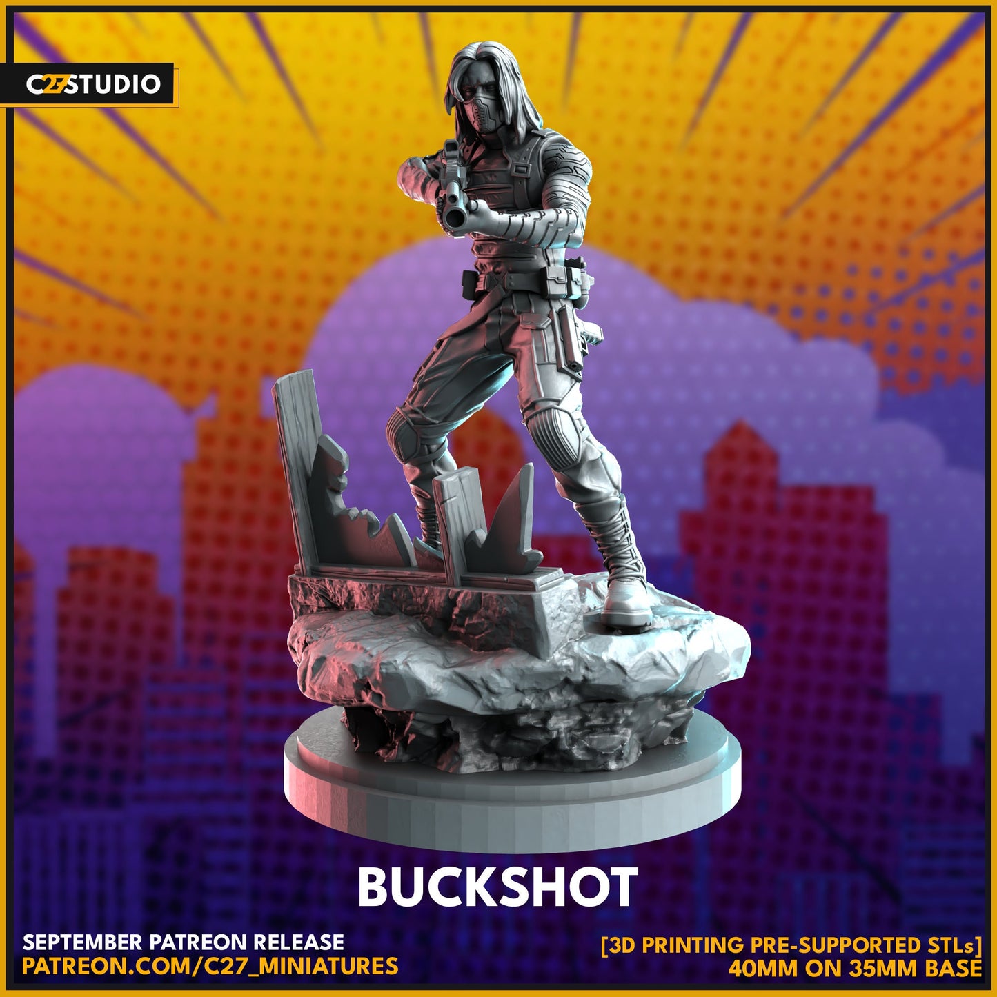 Buckshot | 40mm Crisis Protocol | Tabletop Gaming | Tabletop Miniature | Superhero | MCP