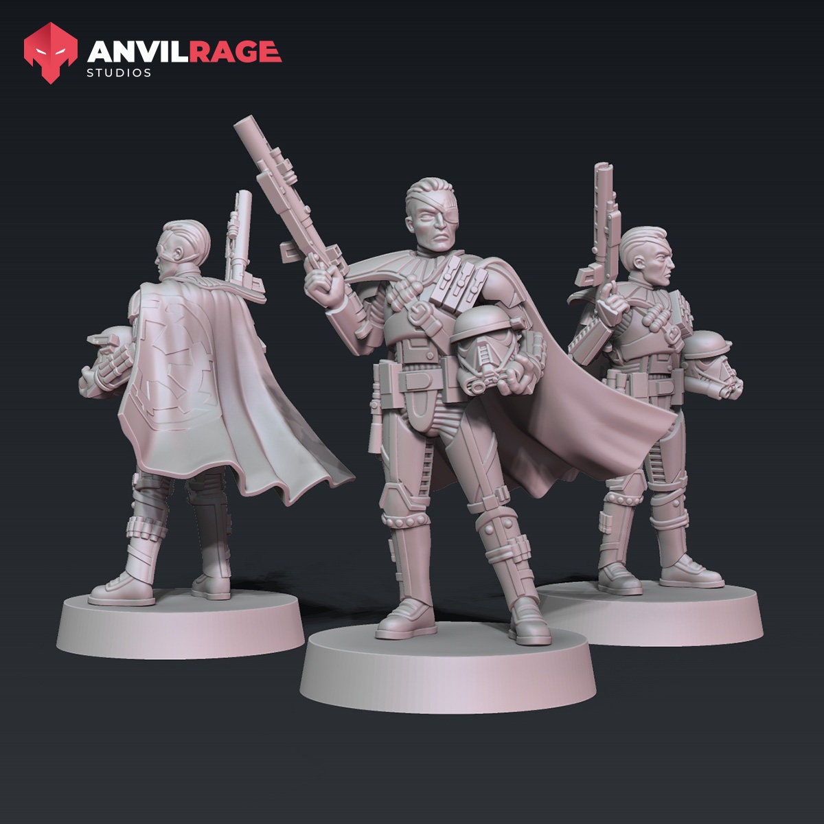 Enhanced Trooper Captain | Anvilrage | 35mm | SW Legions | DnD Miniatures | Tabletop Gaming | Sci-Fi | SW Miniatures