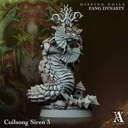 Coilsong Siren - v3 | DnD Miniatures | Tabletop Gaming Miniature | Fantasy-War Games