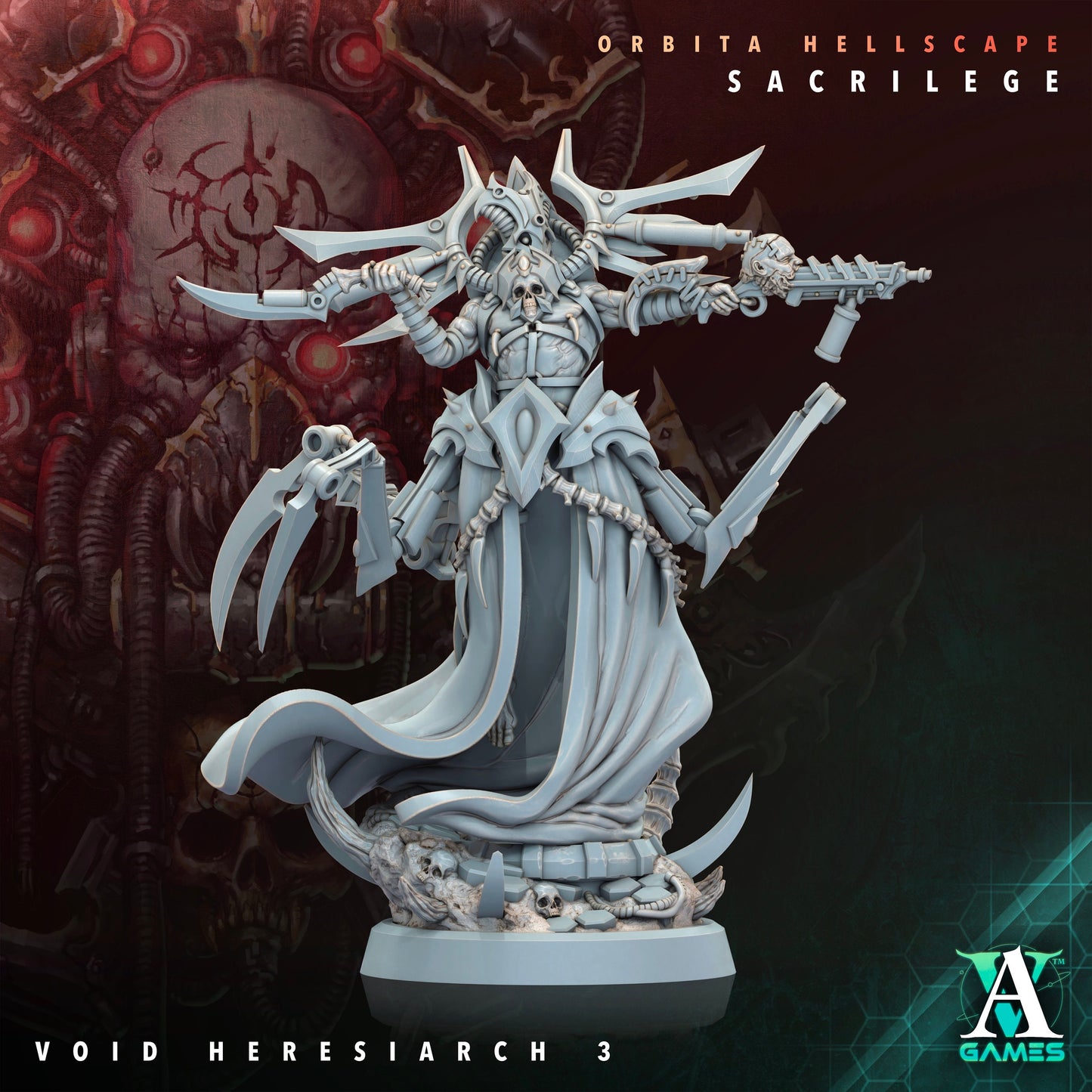 Void Heresiarch - v3 | DnD Miniatures | Tabletop Gaming | Tabletop Miniature | Sci-Fi | Cyberpunk