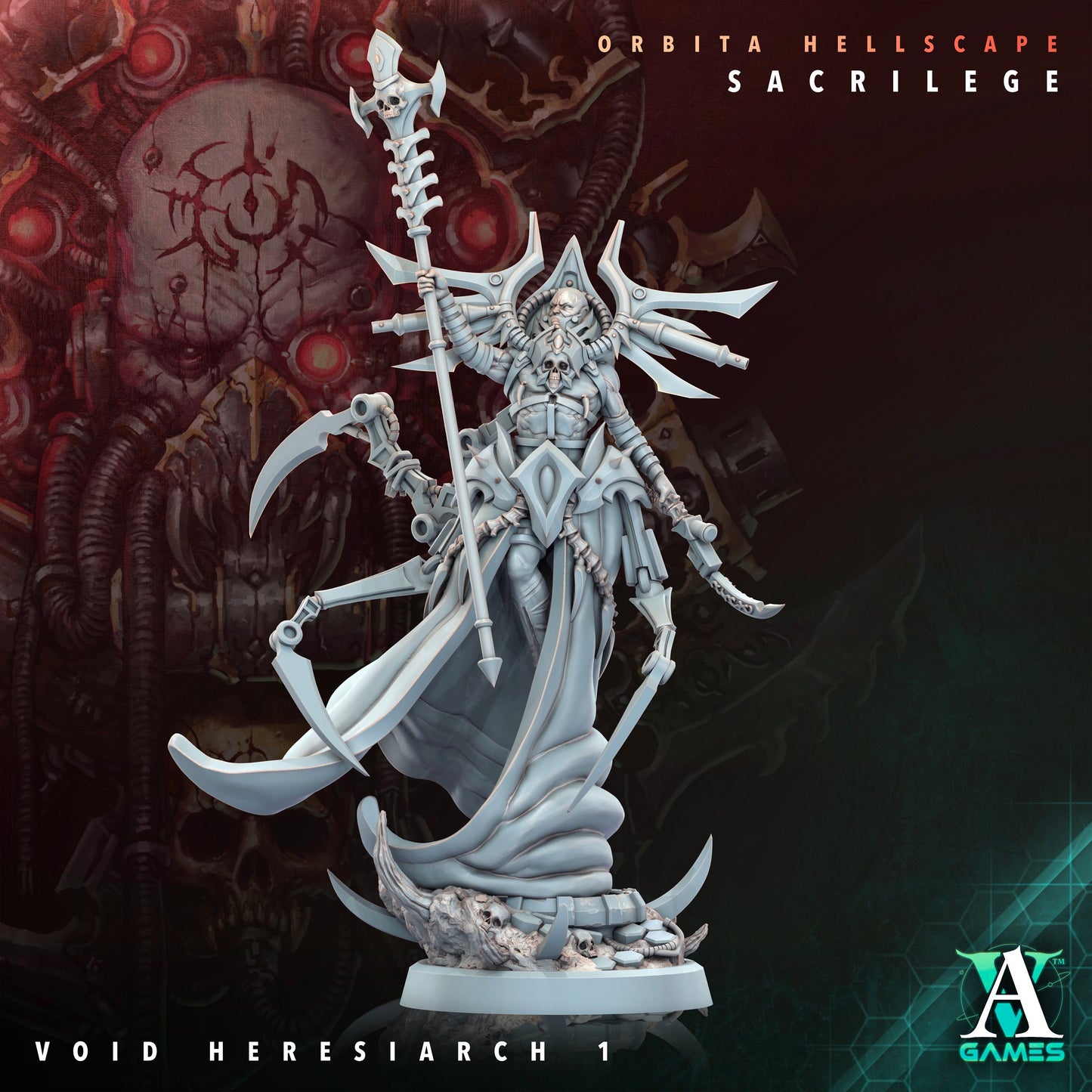 Void Heresiarch - v1 | DnD Miniatures | Tabletop Gaming | Tabletop Miniature | Sci-Fi | Cyberpunk