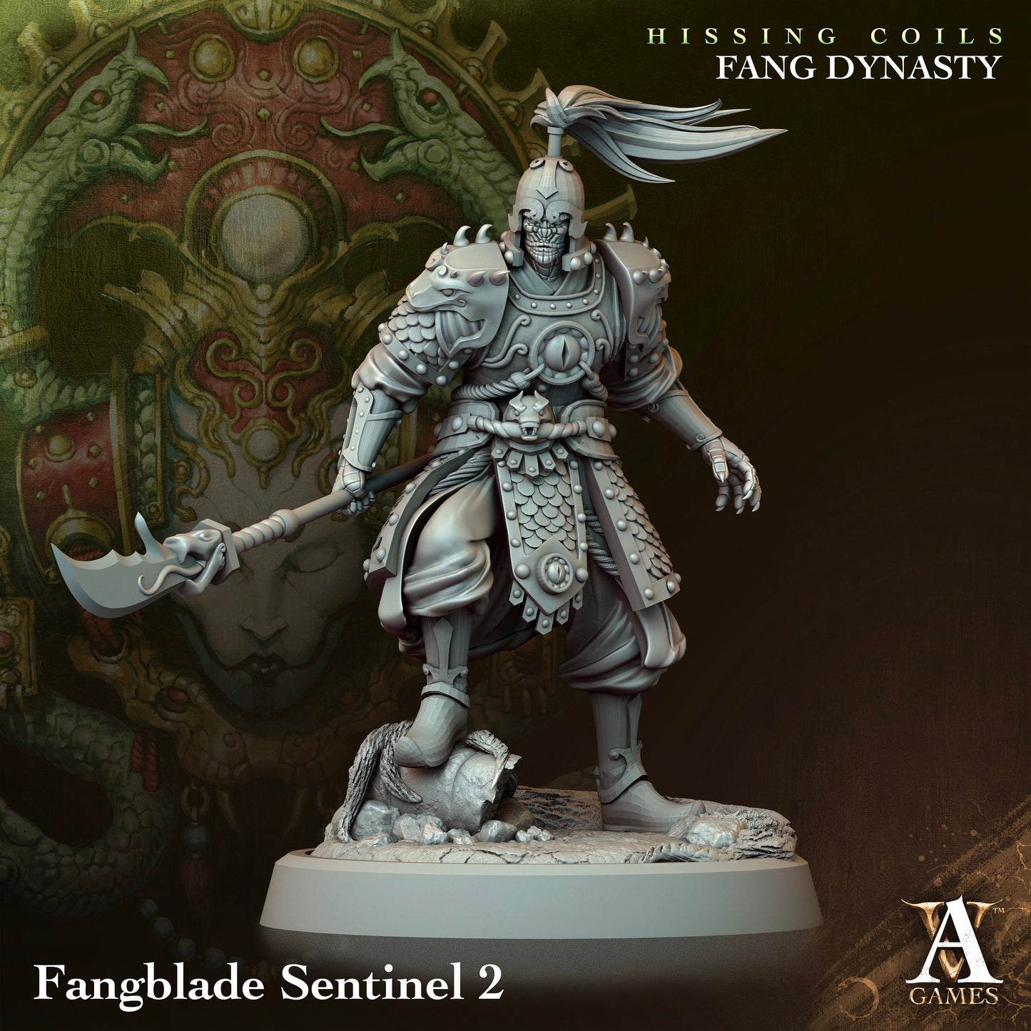 Fangblade Sentinel - v2 | DnD Miniatures | Tabletop Gaming Miniature | Fantasy-War Games