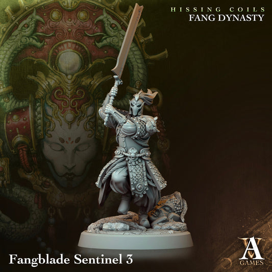 Fangblade Sentinel - v3 | DnD Miniatures | Tabletop Gaming Miniature | Fantasy-War Games