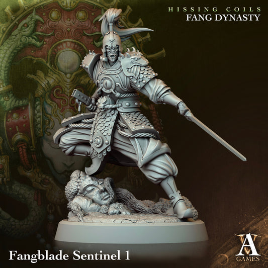 Fangblade Sentinel - v1 | DnD Miniatures | Tabletop Gaming Miniature | Fantasy-War Games