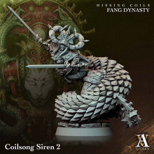 Coilsong Siren - v2 | DnD Miniatures | Tabletop Gaming Miniature | Fantasy-War Games