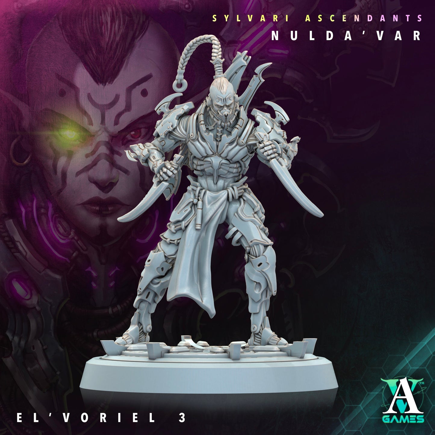 El Voriel - v3 | DnD Miniatures | Tabletop Gaming | Tabletop Miniature | Sci-Fi | Cyberpunk