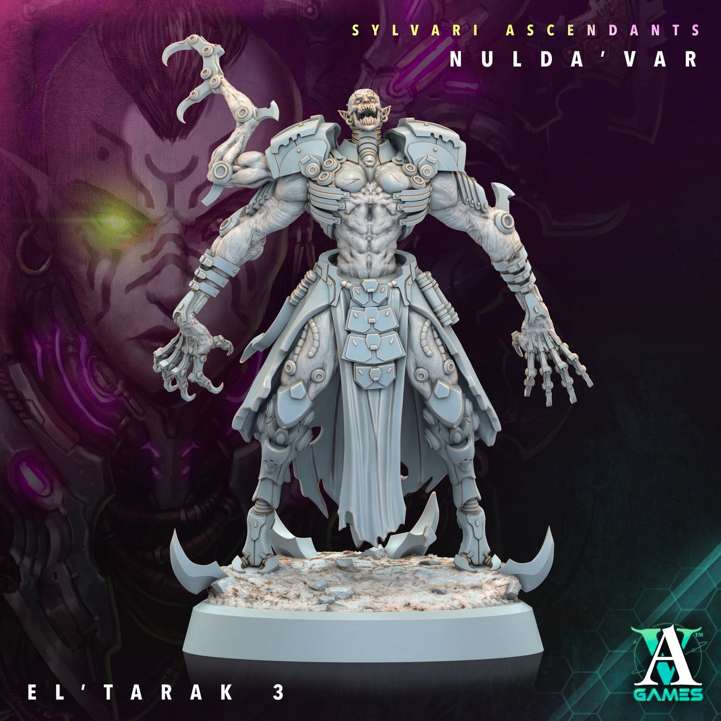 El Tarak - v3 | DnD Miniatures | Tabletop Gaming | Tabletop Miniature | Sci-Fi | Cyberpunk