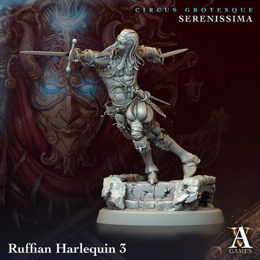 Ruffian Harlequin - v3 | DnD Miniatures | Tabletop Gaming Miniature | Fantasy-War Games