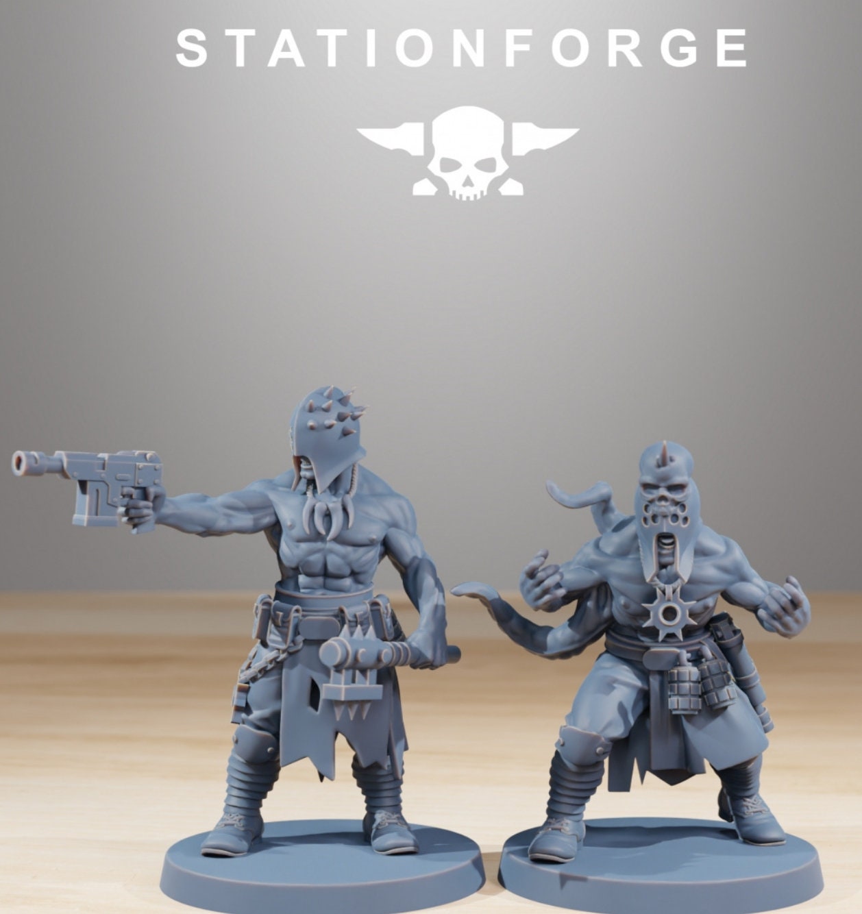 Corrupted Guard Sectarians - Set of 10 | DnD Miniatures | Tabletop Gaming | Wargame Proxy | Grimdark Sci-Fi | Cyberpunk