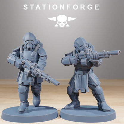 Royal Guard Infantry - Set of 10 | DnD Miniatures | Tabletop Gaming | Wargame Proxy | Grimdark Sci-Fi | Cyberpunk