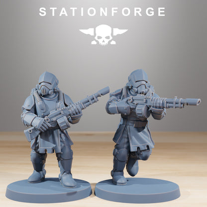 Royal Guard Infantry - Set of 10 | DnD Miniatures | Tabletop Gaming | Wargame Proxy | Grimdark Sci-Fi | Cyberpunk