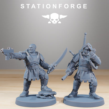 Royal Guard Infantry - Set of 10 | DnD Miniatures | Tabletop Gaming | Wargame Proxy | Grimdark Sci-Fi | Cyberpunk