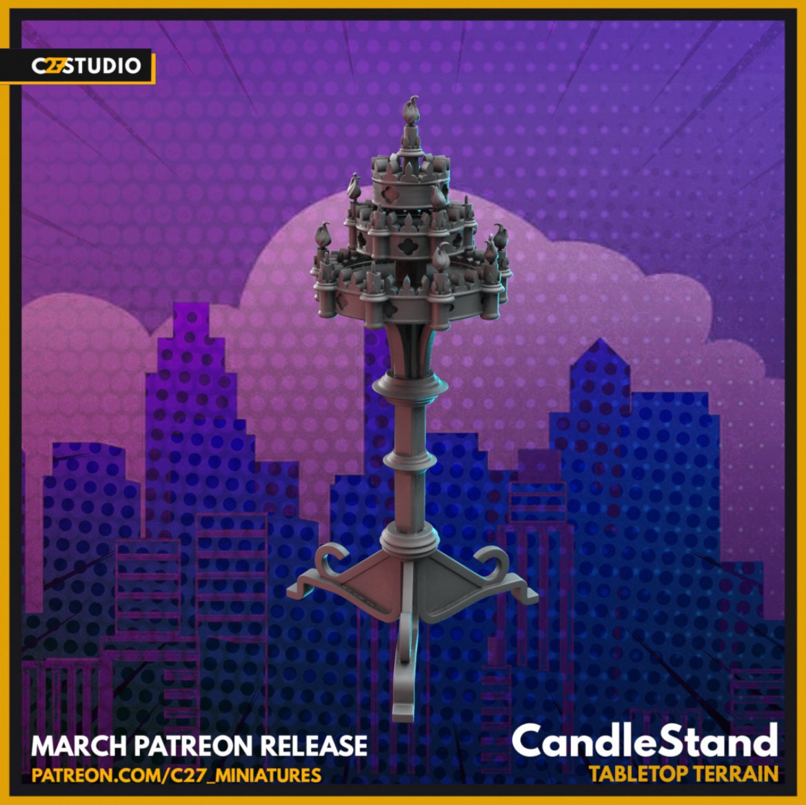 Candle Stand | 40mm Crisis Protocol | Tabletop Gaming | Tabletop Miniature | Superhero | MCP