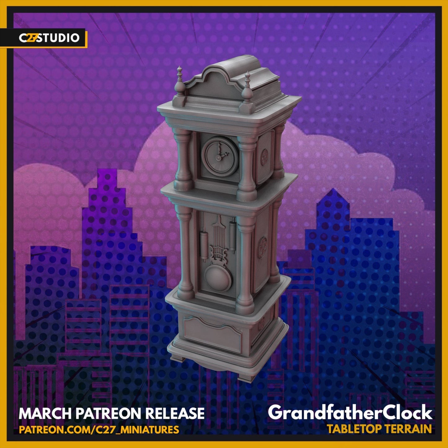 Grandfather Clock | 40mm Crisis Protocol | Tabletop Gaming | Tabletop Miniature | Superhero | MCP