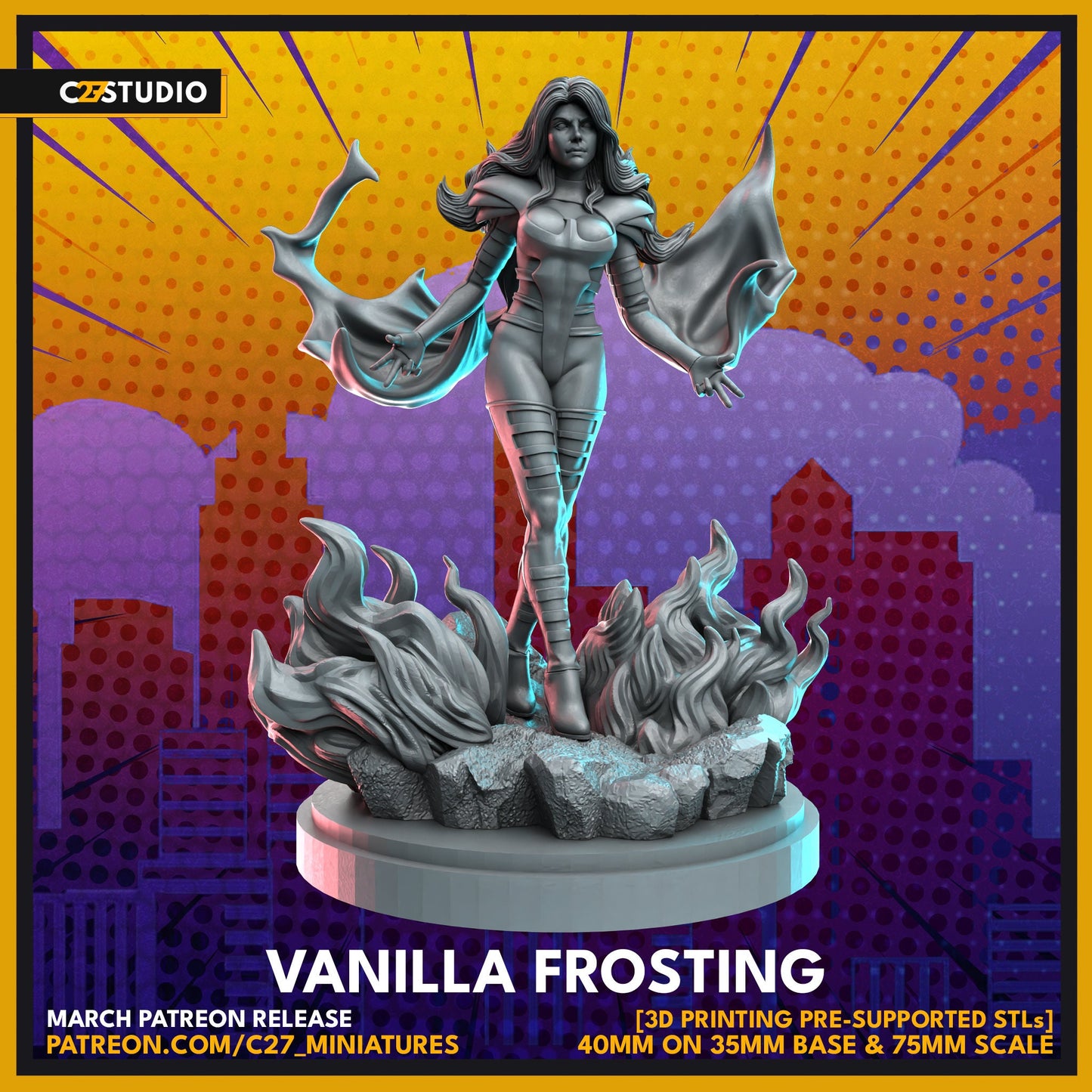 Vanilla Frosting | 40mm Crisis Protocol | Tabletop Gaming | Tabletop Miniature | Superhero | MCP