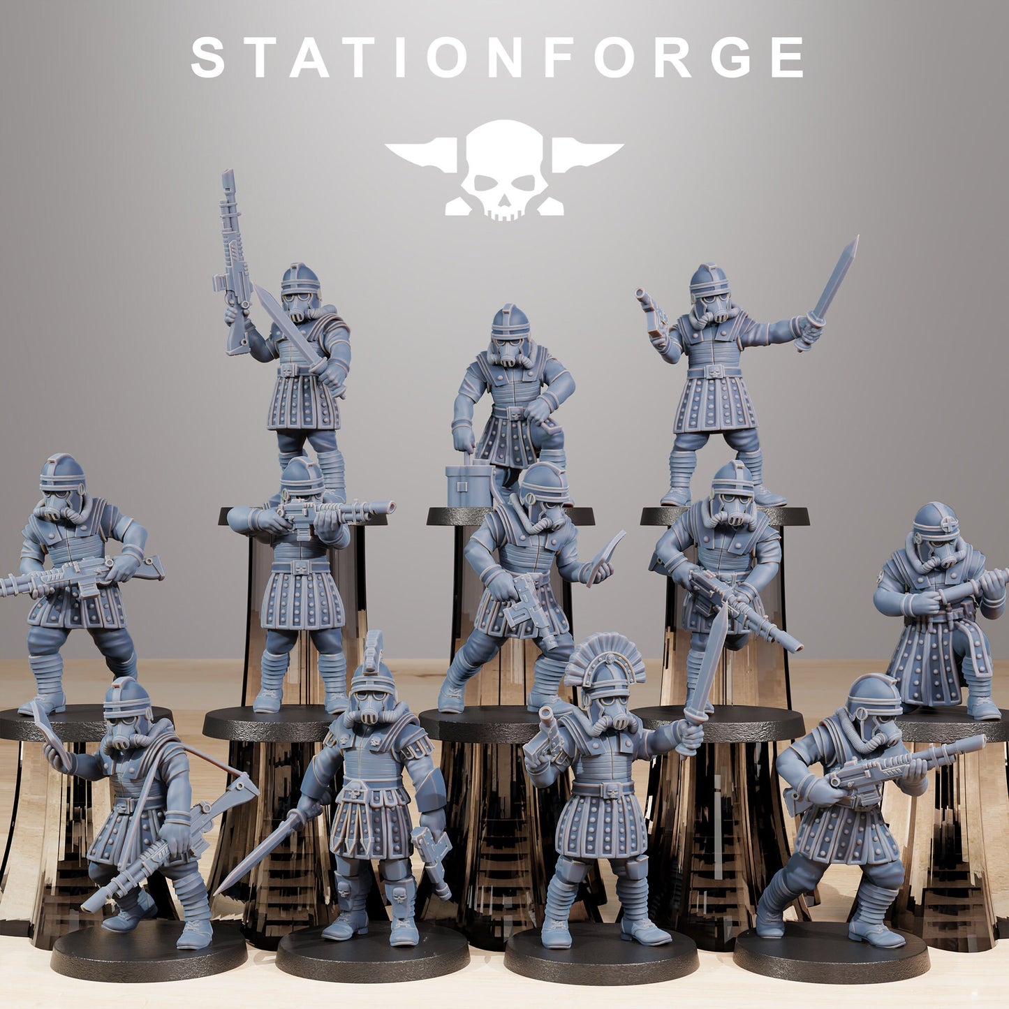 GrimGuard Vexillatio - Set of 12 | | Wargame Proxy | Sci-Fi | Cyberpunk