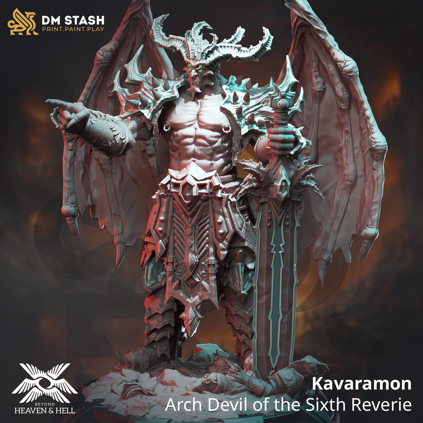 Kavaramon - Arch Devil of the Sixth Reverie | Tabletop Gaming Miniature | Fantasy-War Games