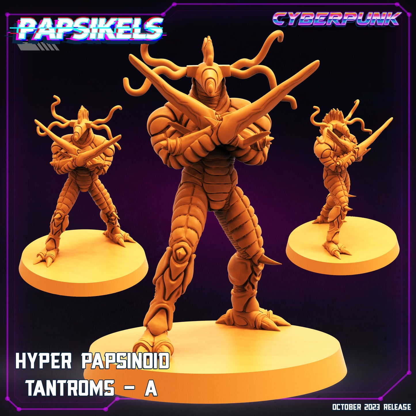 Hyper Papsinoid Tantroms - A | DnD Miniatures | Tabletop Gaming | Tabletop Miniature | Sci-Fi | Cyberpunk