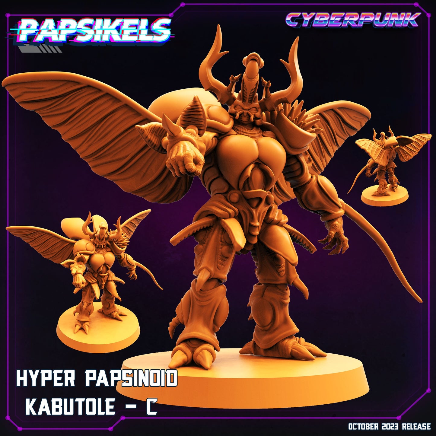 Hyper Papsinoid Kabutole - C | DnD Miniatures | Tabletop Gaming | Tabletop Miniature | Sci-Fi | Cyberpunk