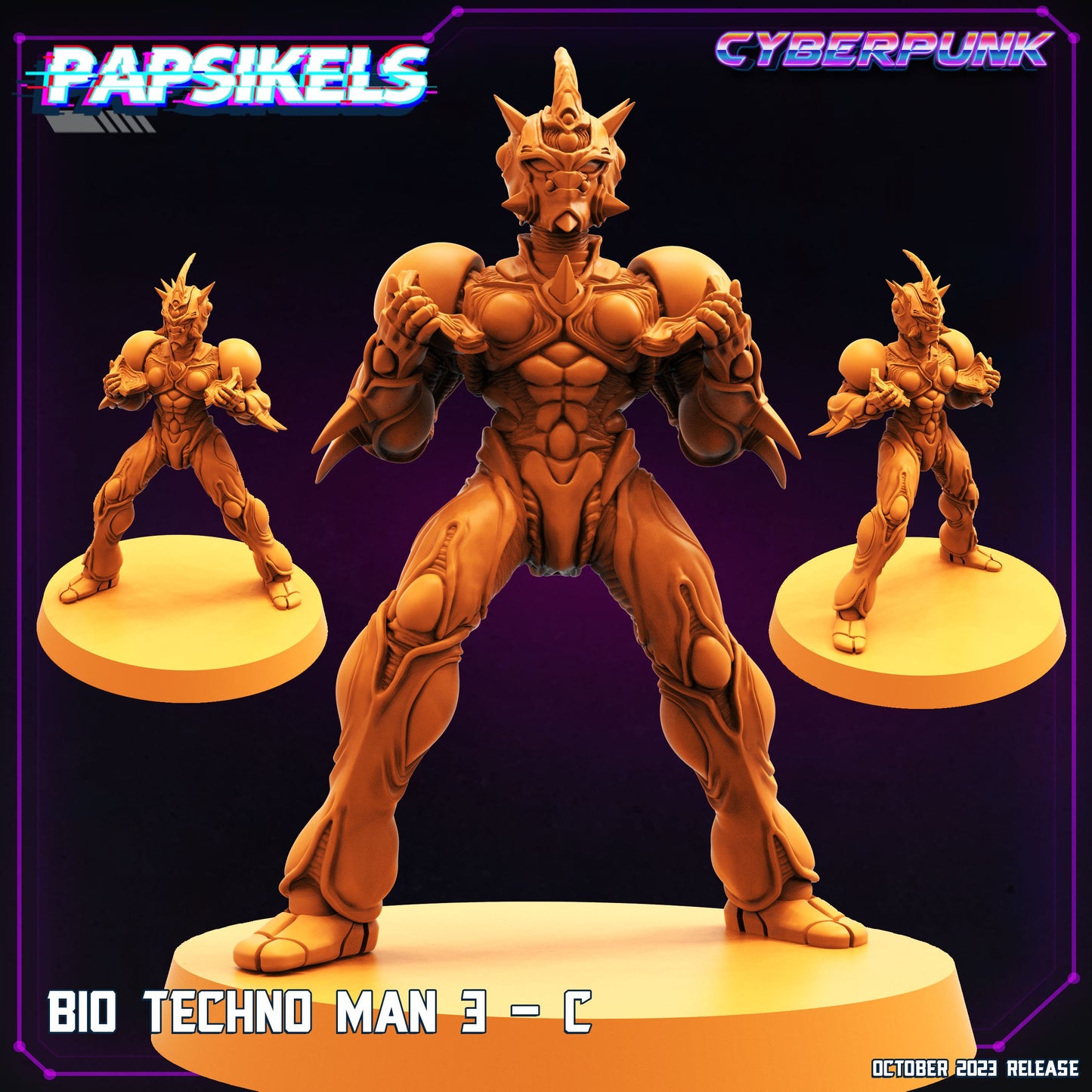 Bio Techno Man - v03c | DnD Miniatures | Tabletop Gaming | Tabletop Miniature | Sci-Fi | Cyberpunk