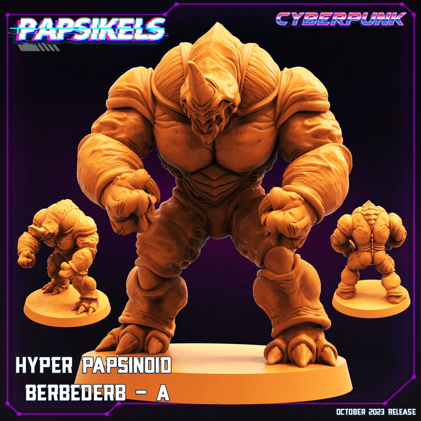 Hyper Papsinoid Berbederb - A | DnD Miniatures | Tabletop Gaming | Tabletop Miniature | Sci-Fi | Cyberpunk