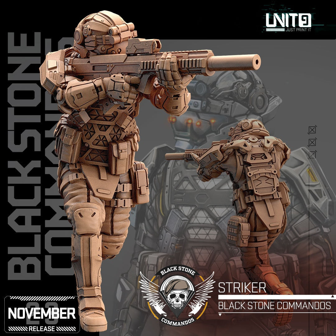 Black Stone Commandos - Striker | Tabletop Gaming