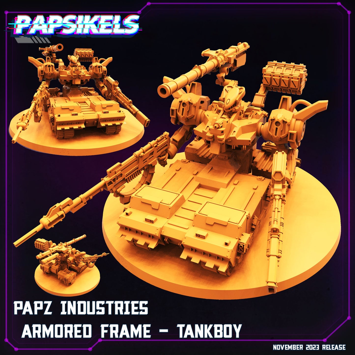 PAPZ Industries Armored Frame - TankBoy | Tabletop Gaming